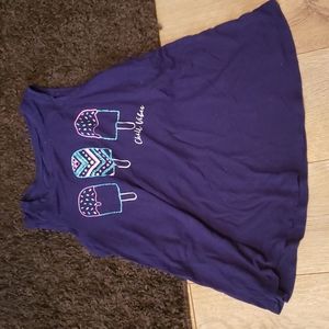 Justice Navy Tank Top with Ice Cream Design